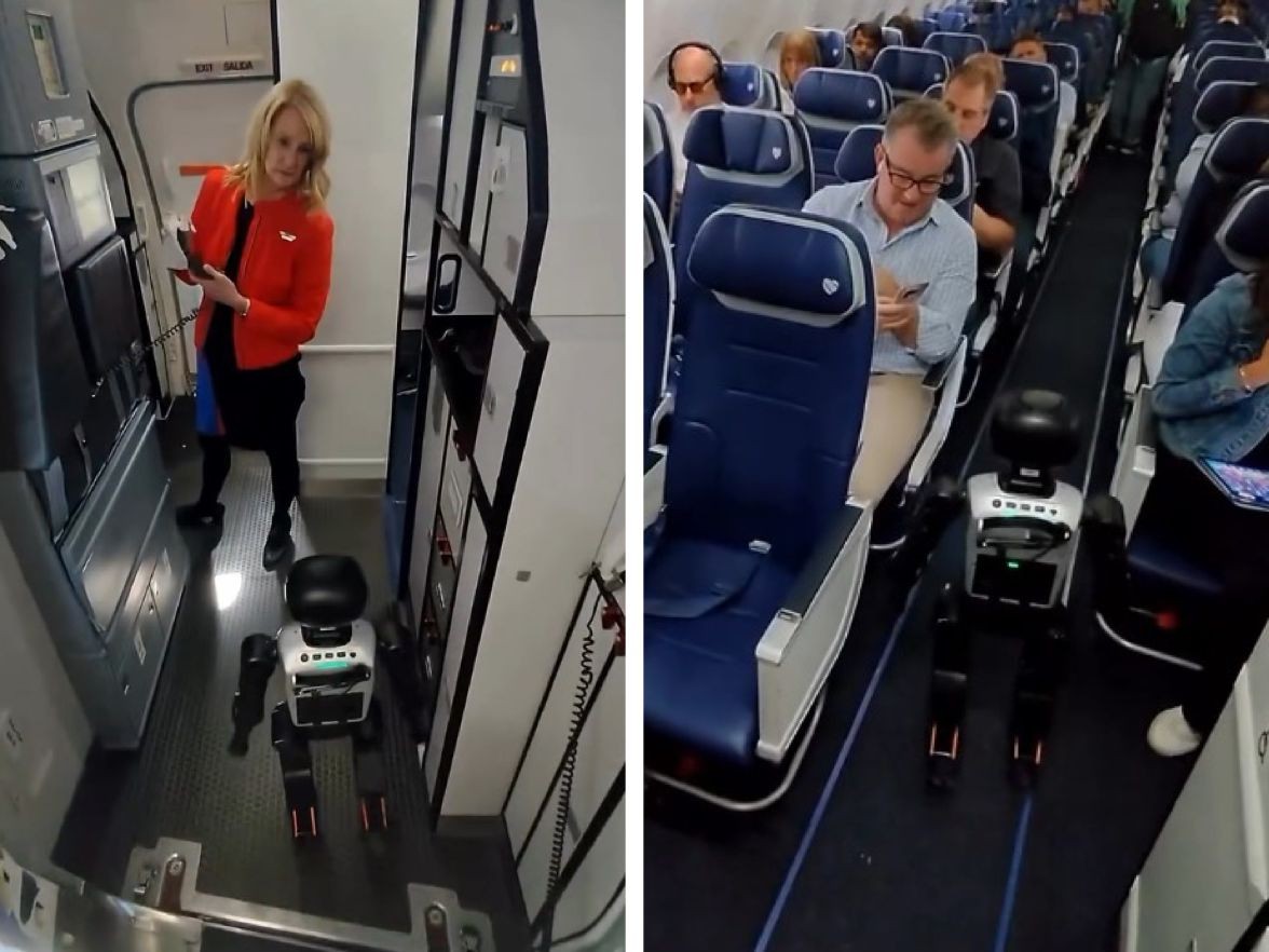 Robô viaja de avião como passageiro, vira alvo de nova regra e reclama de proibição: ‘Conspiração’