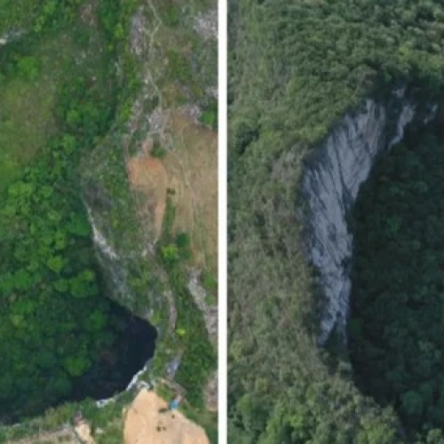 Os buracos gigantes que escondem tesouros na China e estão ameaçados por invasão de turistas